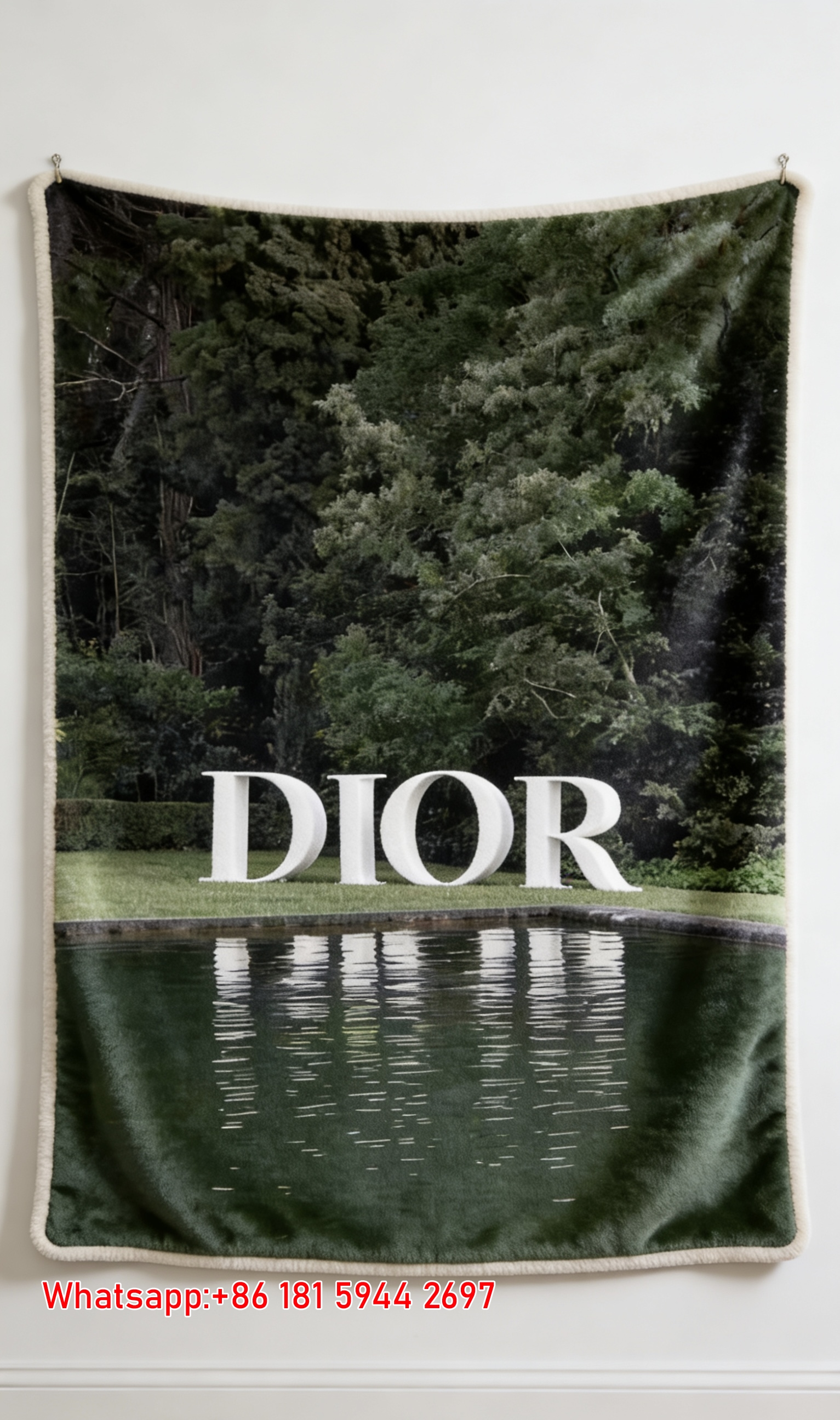 Dior Lake Reflection Flannel Sofa Blanket D304